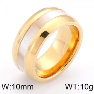 Stainless Steel Gold-plating Ring - KR43411-K