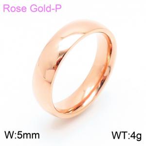 Stainless Steel Rose Gold-plating Ring - KR43439-K