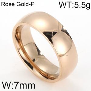 Stainless Steel Rose Gold-plating Ring - KR43442-K