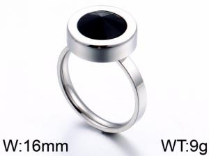 Stainless Steel Stone&Crystal Ring - KR44011-K