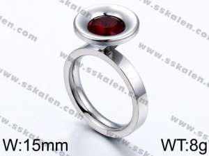 Stainless Steel Stone&Crystal Ring - KR44044-K