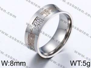 Stainless Steel Stone&Crystal Ring - KR44062-K