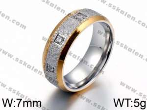 Stainless Steel Stone&Crystal Ring - KR44067-K