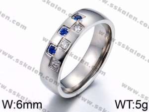 Stainless Steel Stone&Crystal Ring - KR44160-K