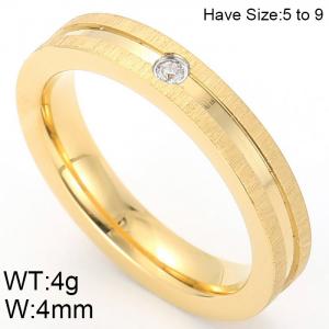 Stainless Steel Stone&Crystal Ring - KR44388-K