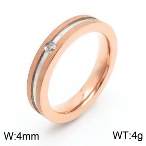 Stainless Steel Stone&Crystal Ring - KR44389-K