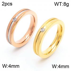 Stainless Steel Lover Ring - KR44390-K