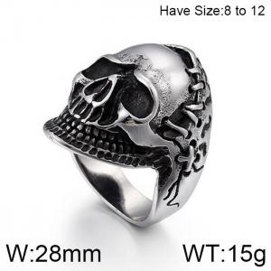 Stainless Skull Ring - KR44631-BD