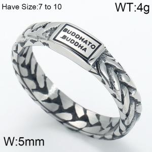 Stainless Steel Special Ring - KR44845-BD