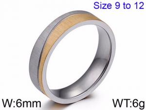 Stainless Steel Gold-plating Ring - KR45786-K