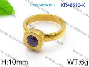 Stainless Steel Stone&Crystal Ring - KR46510-K