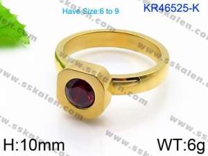 Stainless Steel Stone&Crystal Ring - KR46525-K