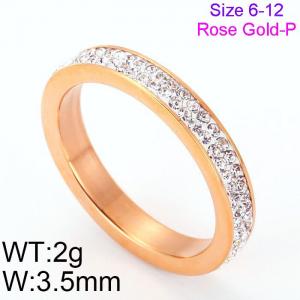 Luxury and fashionable women's wedding ring with full diamond inlay - KR46551-K
