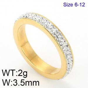 Luxury and fashionable women's wedding ring with full diamond inlay - KR46552-K