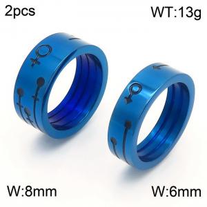 Stainless Steel Lover Ring - KR47294-K