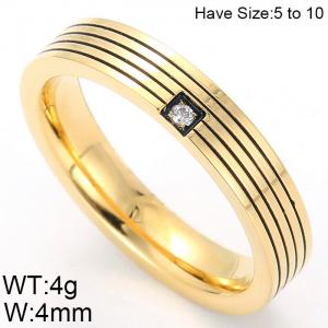 Stainless Steel Gold-plating Ring - KR47318-K