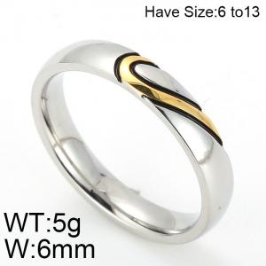 Stainless Steel Gold-plating Ring - KR47879-K