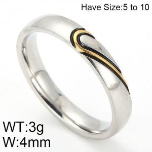 Stainless Steel Gold-plating Ring - KR47883-K