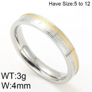 Stainless Steel Gold-plating Ring - KR47947-K