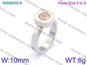 Stainless Steel Stone&Crystal Ring - KR48032-K