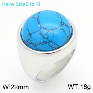 Stainless Steel Stone&Crystal Ring - KR48288-K