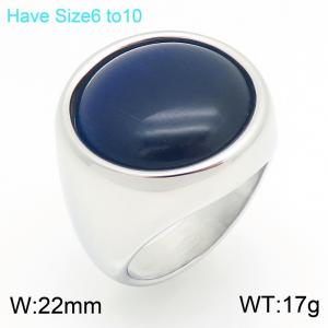 Stainless Steel Stone&Crystal Ring - KR48295-K