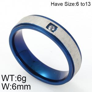 Stainless Steel Stone&Crystal Ring - KR48327-K