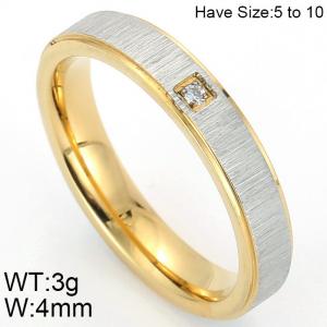 Stainless Steel Stone&Crystal Ring - KR48792-K