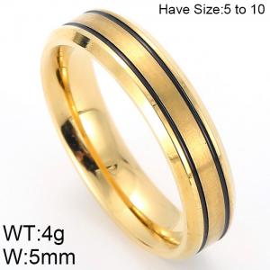 Stainless Steel Gold-plating Ring - KR48808-K