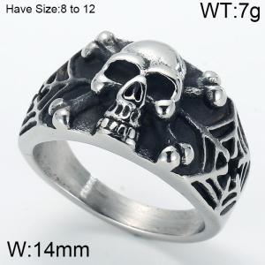 Stainless Skull Ring - KR49233-K