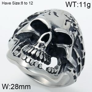 Stainless Skull Ring - KR49245-K