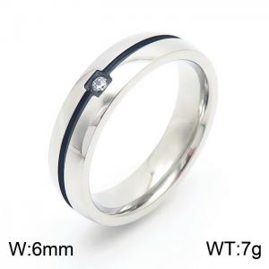 Stainless Steel Stone&Crystal Ring - KR49521-K