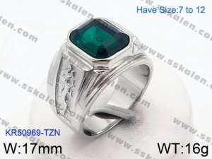 Stainless Steel Stone&Crystal Ring - KR50969-TZN