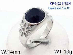 Stainless Steel Stone&Crystal Ring - KR51238-TZN