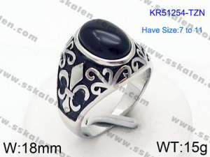 Stainless Steel Stone&Crystal Ring - KR51254-TZN