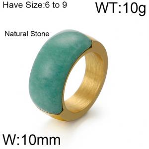 Stainless Steel Stone&Crystal Ring - KR51537-K