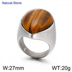 Stainless Steel Stone&Crystal Ring - KR51614-GC