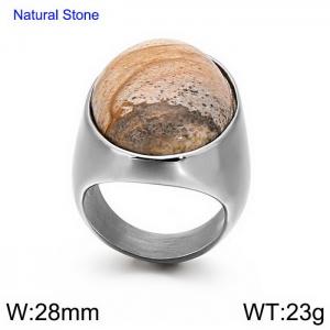 Stainless Steel Stone&Crystal Ring - KR51631-GC