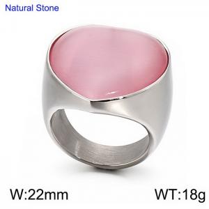 Stainless Steel Stone&Crystal Ring - KR51634-GC