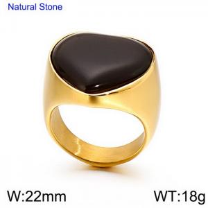 Stainless Steel Stone&Crystal Ring - KR51635-GC