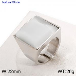 Stainless Steel Stone&Crystal Ring - KR51640-GC