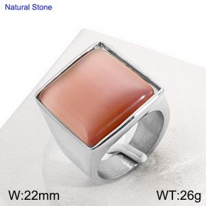 Stainless Steel Stone&Crystal Ring - KR51643-GC