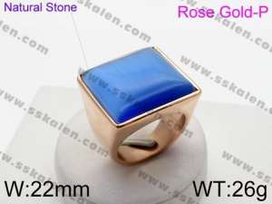 Stainless Steel Stone&Crystal Ring - KR51651-GC