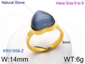 Stainless Steel Stone&Crystal Ring - KR51658-Z