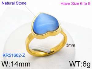 Stainless Steel Stone&Crystal Ring - KR51662-Z