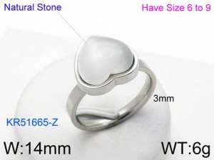 Stainless Steel Stone&Crystal Ring - KR51665-Z