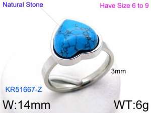 Stainless Steel Stone&Crystal Ring - KR51667-Z