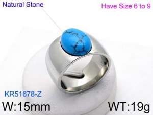 Stainless Steel Stone&Crystal Ring - KR51678-Z