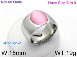 Stainless Steel Stone&Crystal Ring - KR51681-Z