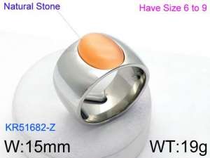 Stainless Steel Stone&Crystal Ring - KR51682-Z